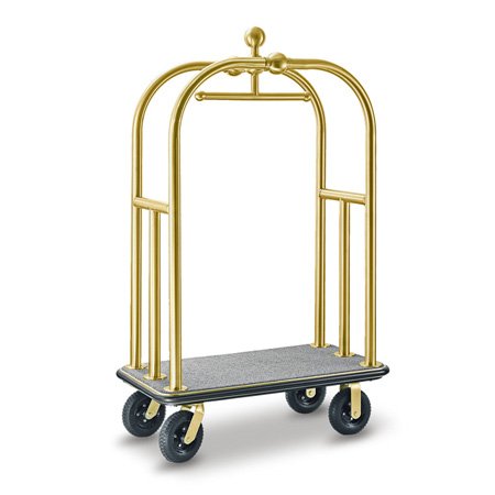 golden hotel luggage trolley carrinho de bagagem dourado em aço inoxidável