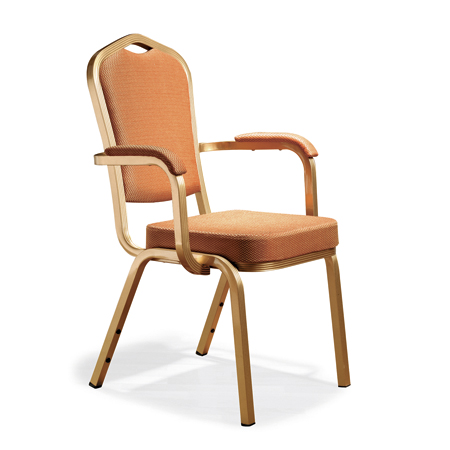 restaurant aluminum arm padded chair cadeira de banquete de alumínio para restaurante