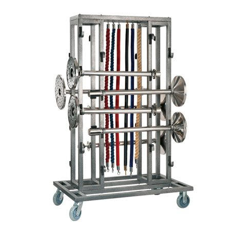 stachion trolley for crowd control barrier carrinho stachion para barreira de postes