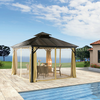 Gazebo luxuoso ao ar livre com cortina + mosquiteiro para vila