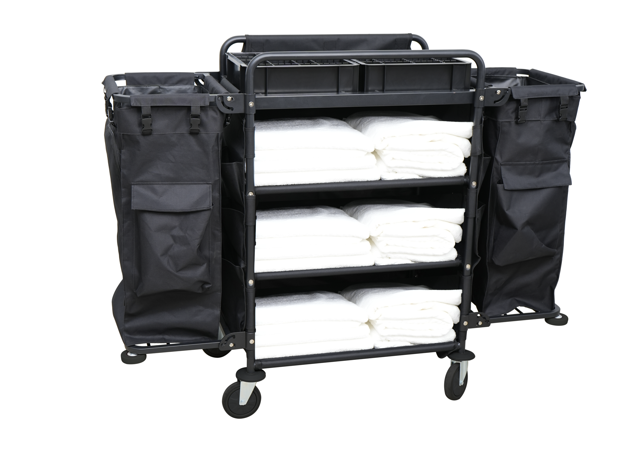 carrinho de limpeza preto