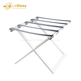 Rack de bagagem dobrável de metal para quarto de hotel durável 