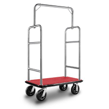 Carrinho de bagagem de hotel de tubo grosso com rodas leve usado 