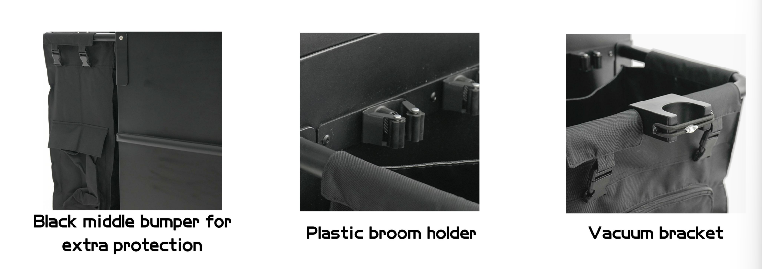 Detalhes do carrinho de limpeza