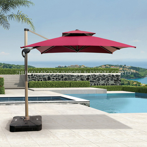 Guarda-chuva Quadrado Novo Estilo com Base Plástica para Piscina