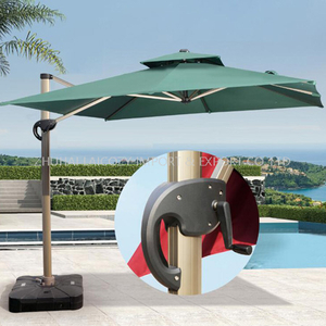 Guarda-chuva Quadrado Novo Estilo com Base de Mármore para Piscina