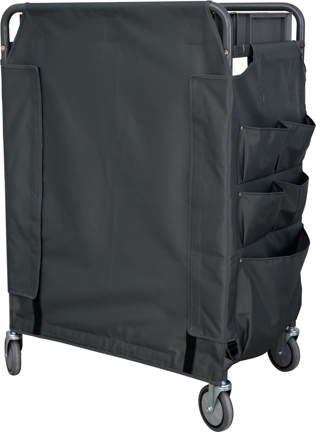  Carrinho de limpeza unilateral com estrutura de tecido