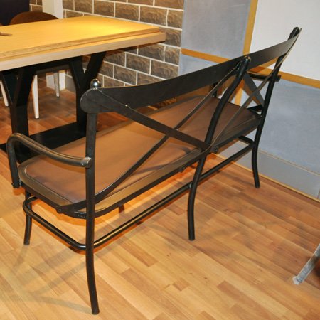 Cadeira de aço para restaurante de hotel Cadeiras longas de couro PU cadeira de ferro