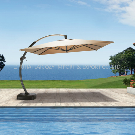 Guarda-chuva de alumínio de luxo ao ar livre para piscina