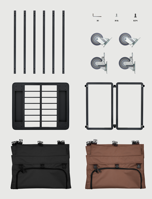 Carrinho de lavanderia dobr&aacute;vel