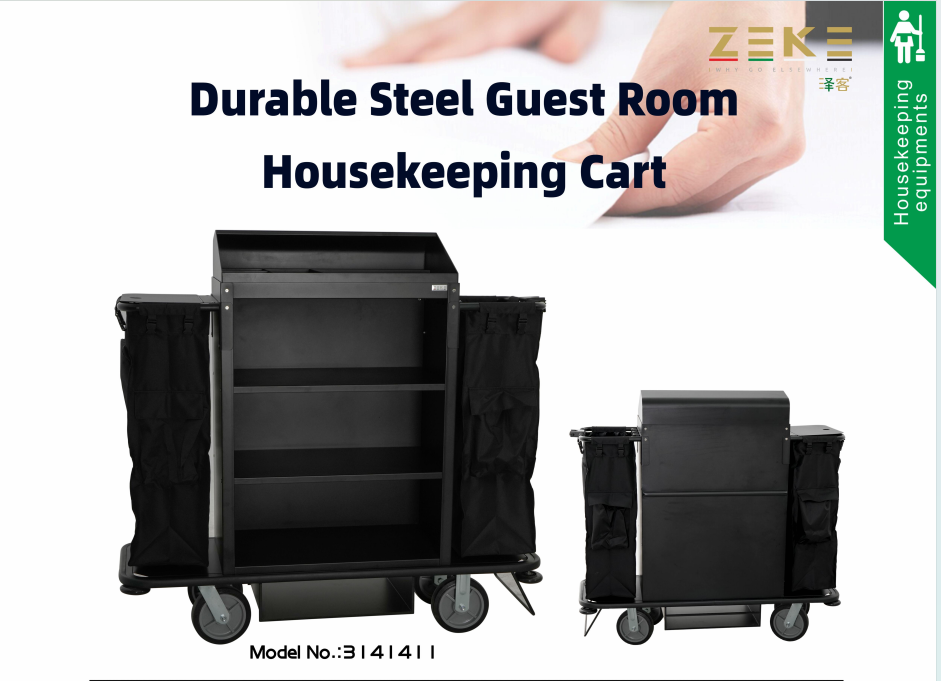 Carrinho de limpeza preta