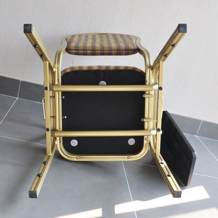 cadeira de banquete de alumínio empilhável para hotel com mesa de escrita