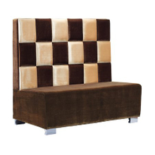 Cadeira de sofá de aço de luxo com encosto alto sofá de restaurante