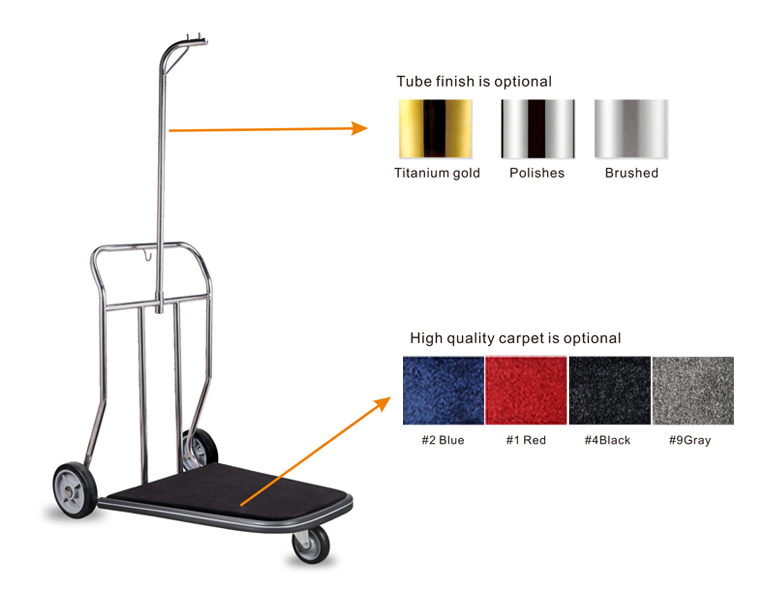 carrinho de m&atilde;o para lobby de hotel