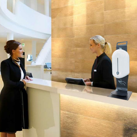 Compreendendo o princípio de uso do suporte automático do dispensador de desinfetante de sabão