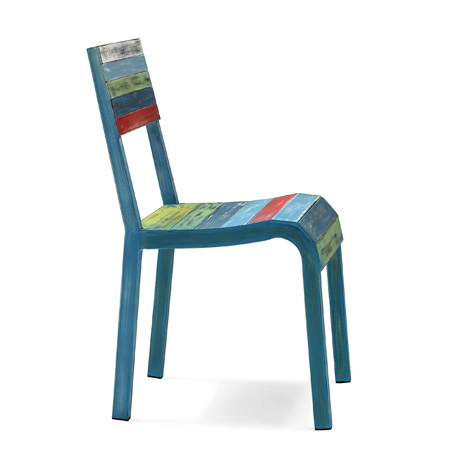 cadeiras de a&ccedil;o com revestimento em p&oacute; para exteriores